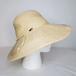 Scala Beige Paper Sun Hat Scala Pronto Natural Beige Paper Straw Floppy Sun Hat | eBay main image 4